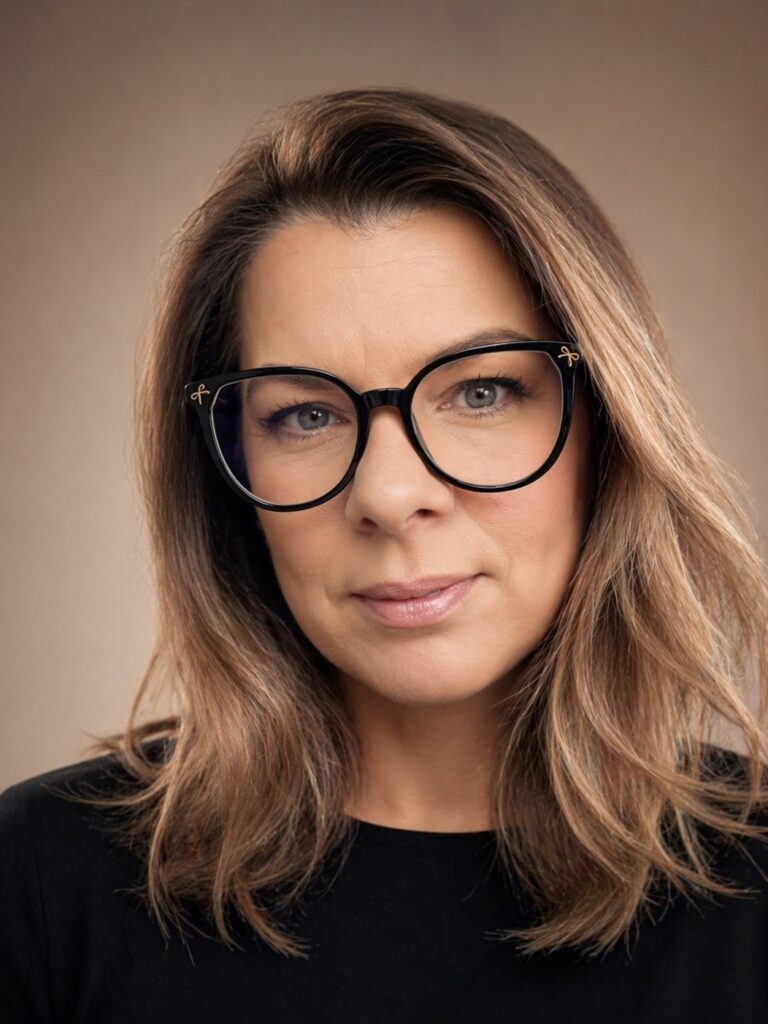 Business-Portrait einer Frau mit Brille