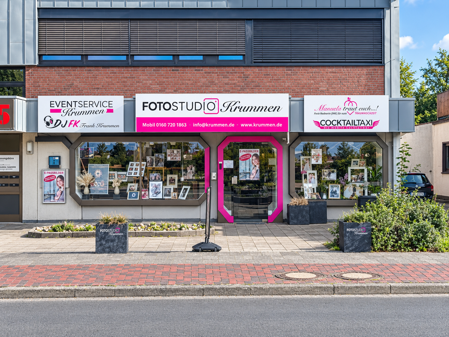 Gebäude von Fotostudio und Eventservice Krummen in der Meppener Straße in Lingen